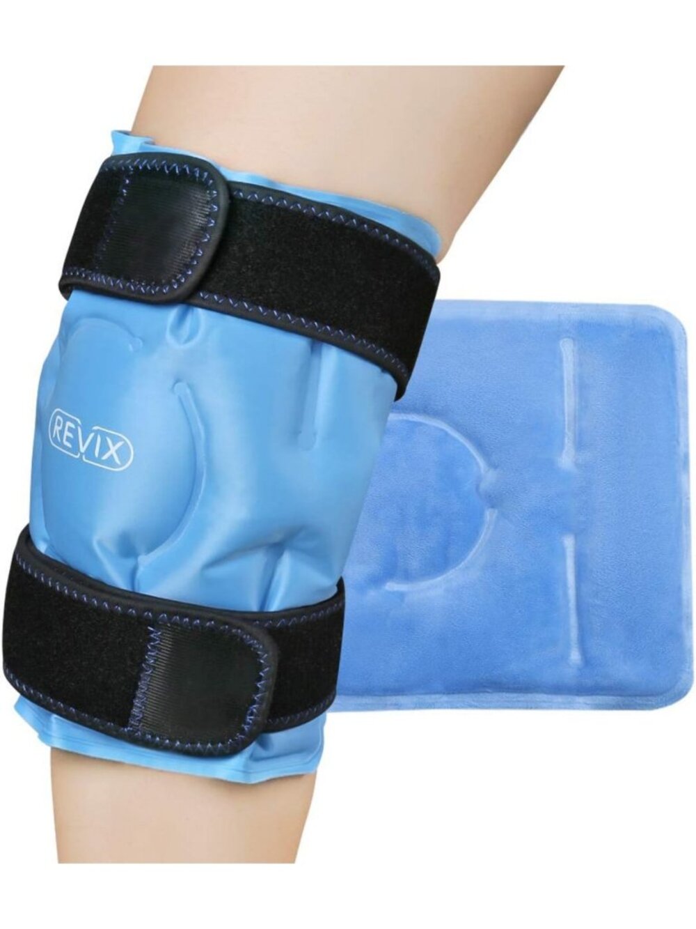 Knee Ice Pack Wrap for Pain Relief - Reusable Gel Cold Compress, Blue